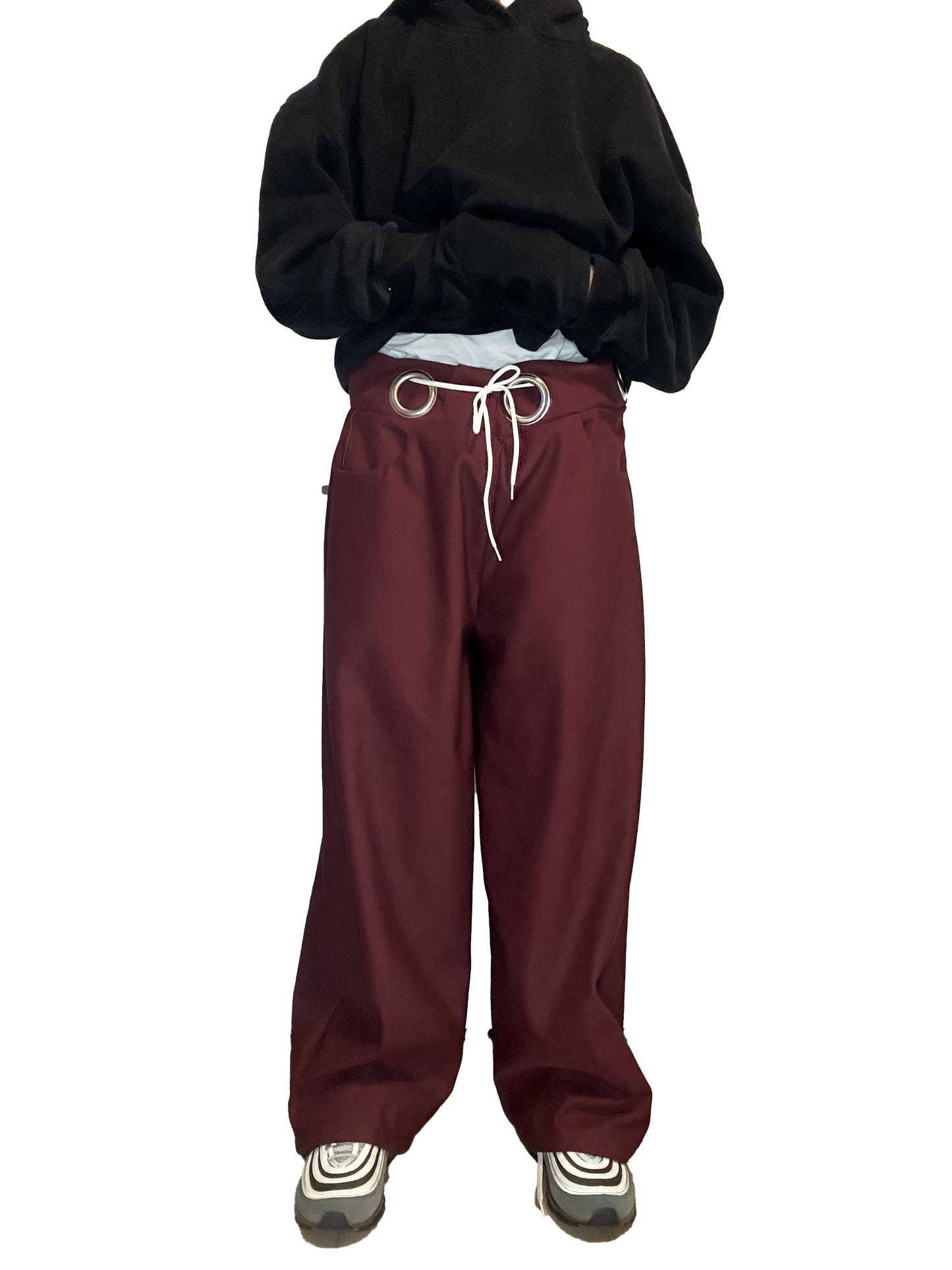 Maroon Curtain Pants