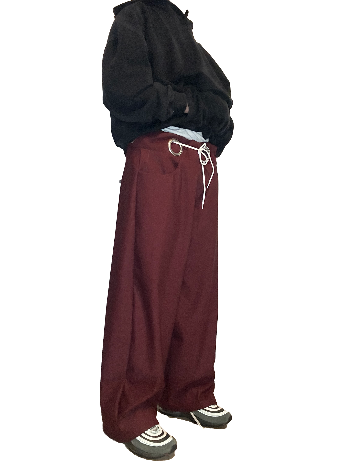 Maroon Curtain Pants