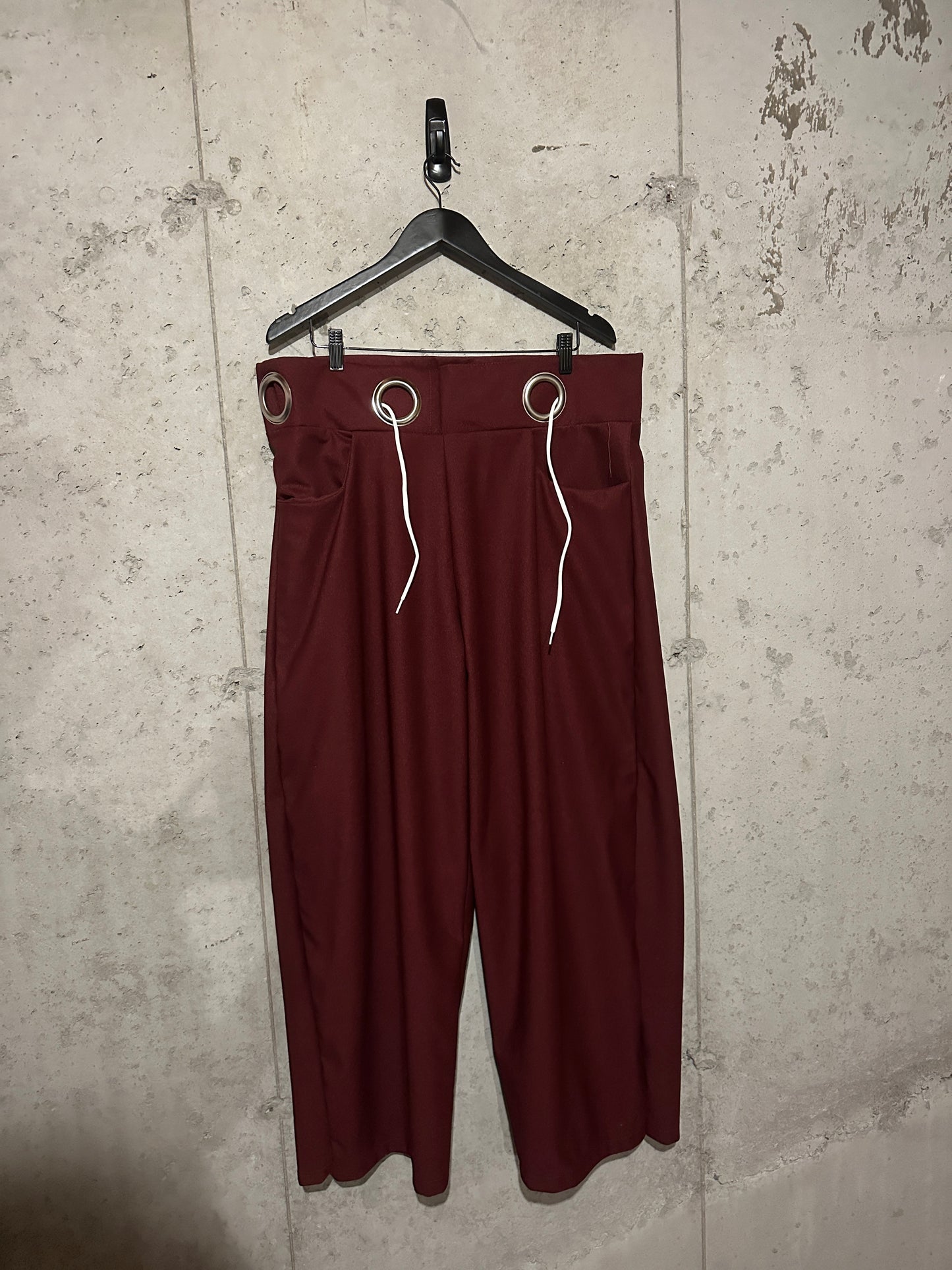 Maroon Curtain Pants