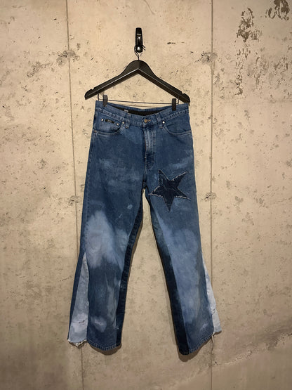 Distressed Star Baggy Jeans